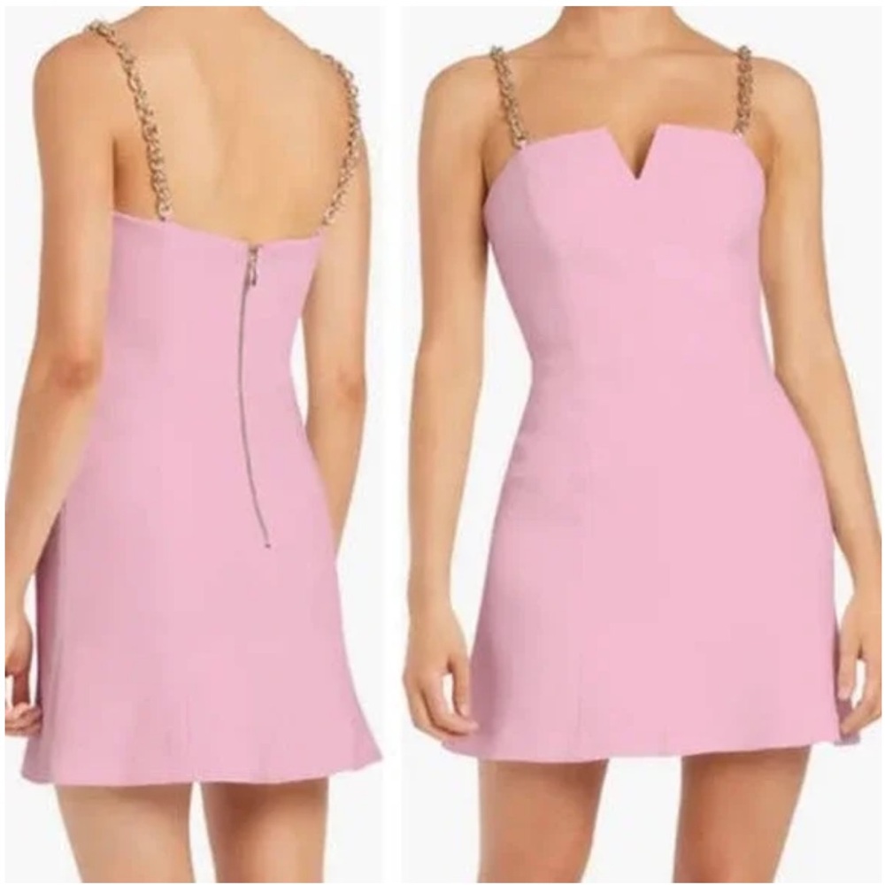 SOLD Rebecca Vallance Pierson Chain-Strap Mini Dress Size 8 NWT - Picture 1 of 6